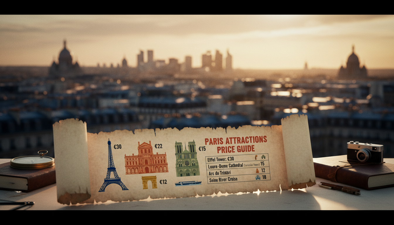 Cost of Tourist Attractions in Paris